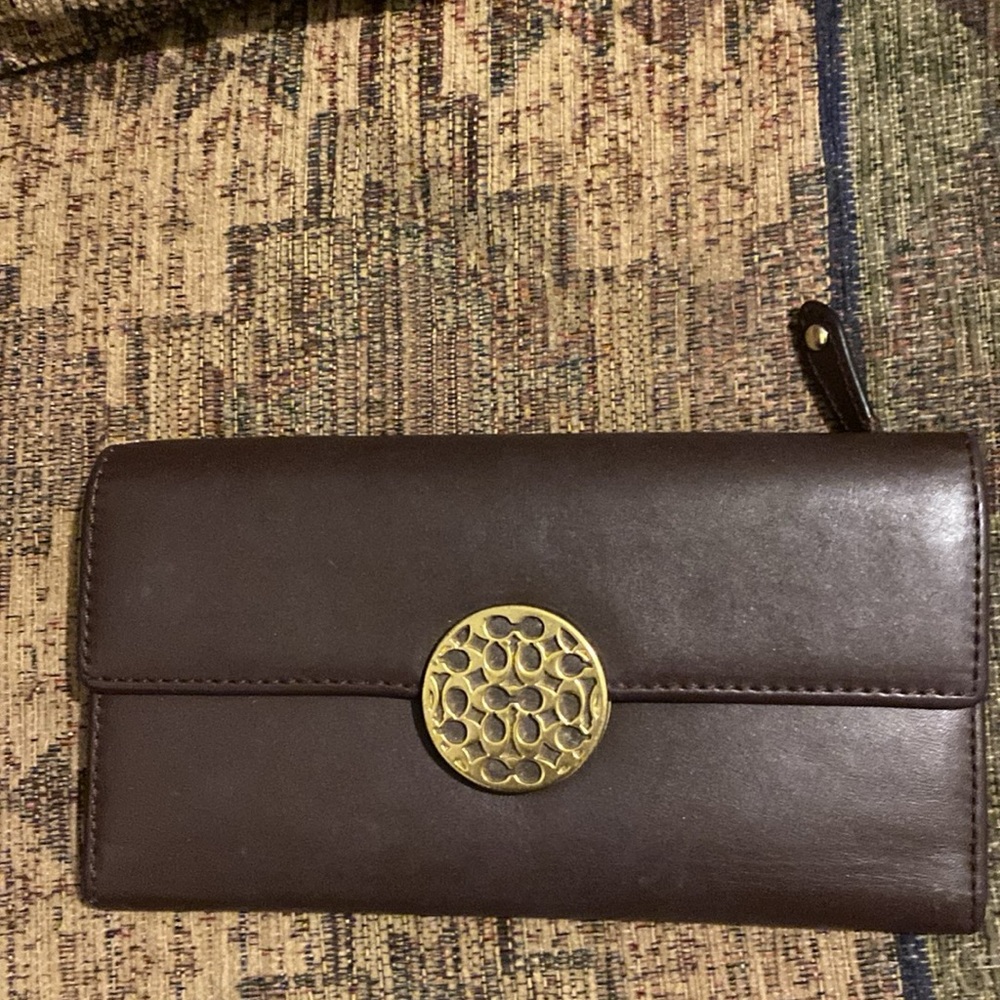 Coach Alexandria Brown Leather Wallet